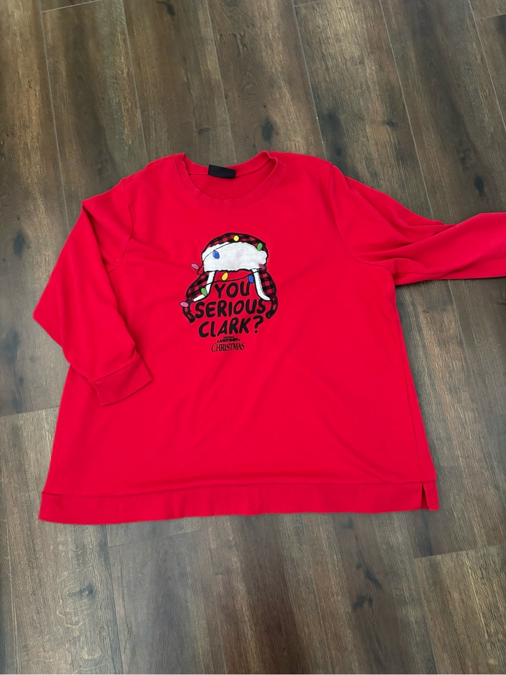 EUC Lane Bryant Red Christmas Vacation  Graphic Crewneck Sweatshirt